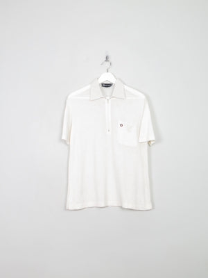 Men's Vintage Cream  Airtex Top M/L - The Harlequin