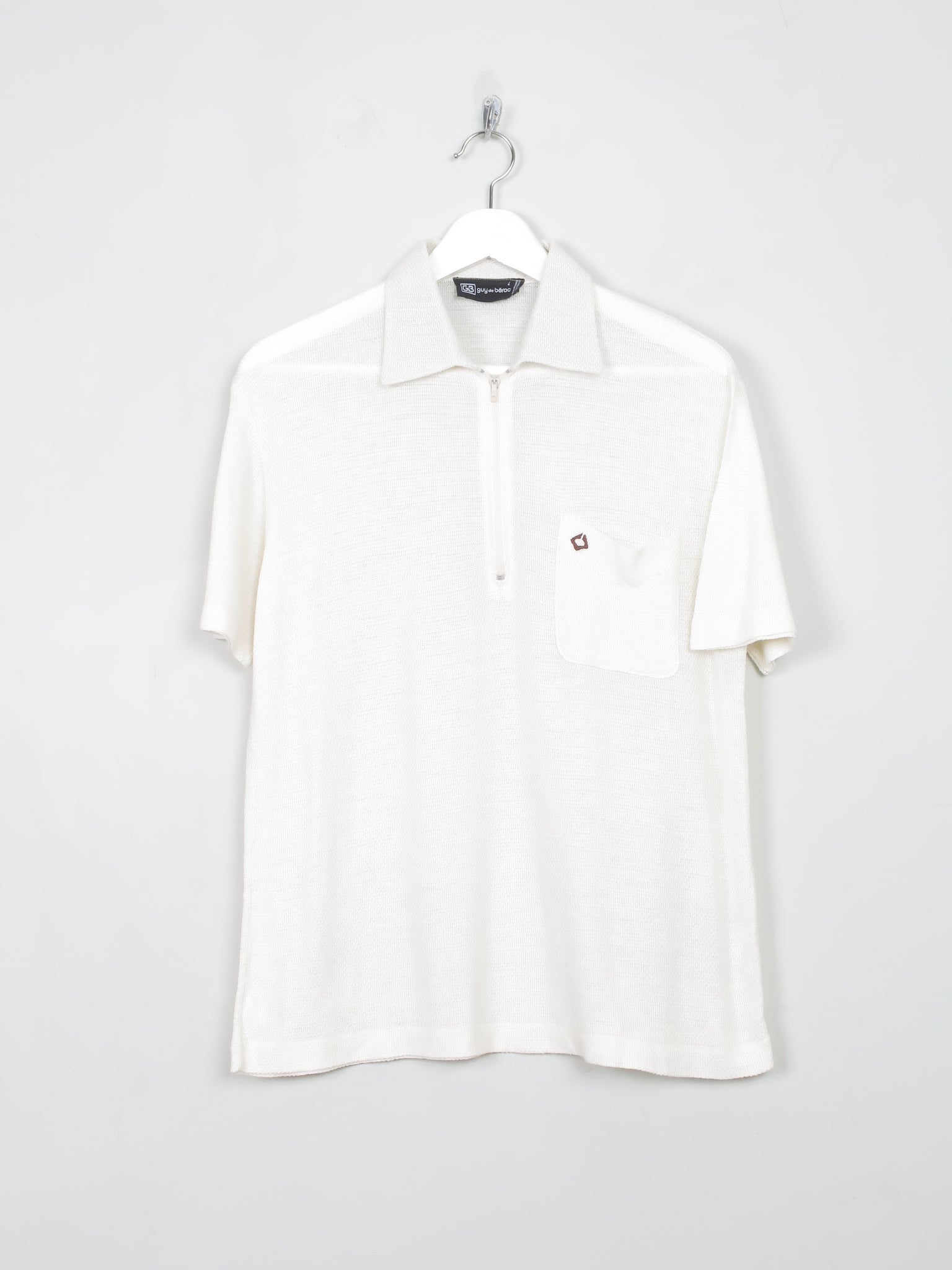 Men's Vintage Cream  Airtex Top M/L - The Harlequin