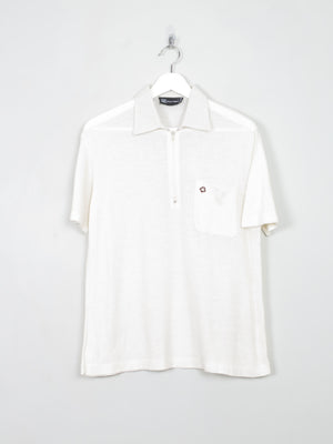 Men's Vintage Cream  Airtex Top M/L - The Harlequin