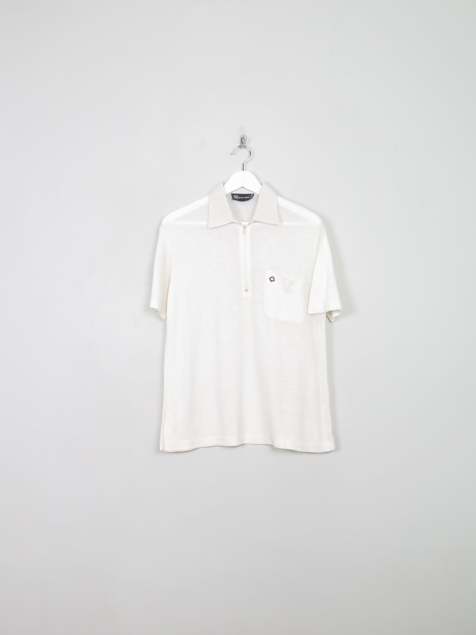 Men's Vintage Cream  Airtex Top M/L - The Harlequin