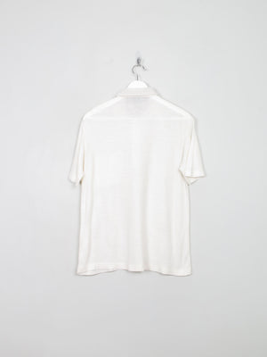 Men's Vintage Cream  Airtex Top M/L - The Harlequin