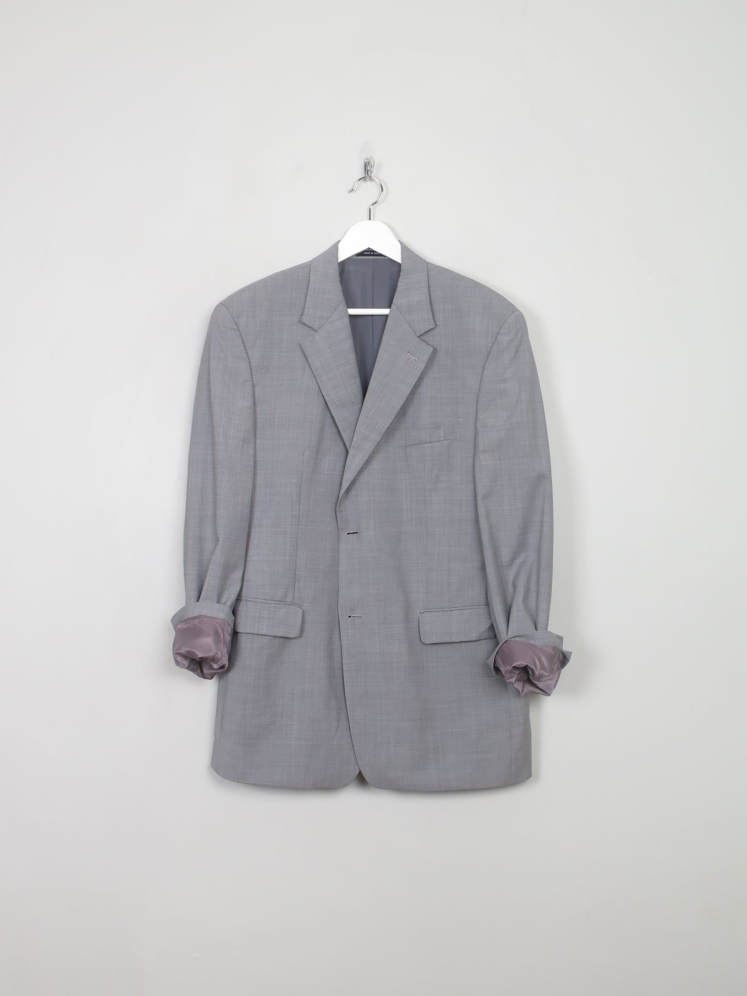 Men's Vintage Grey Light Wool Ralph Lauren Jacket L