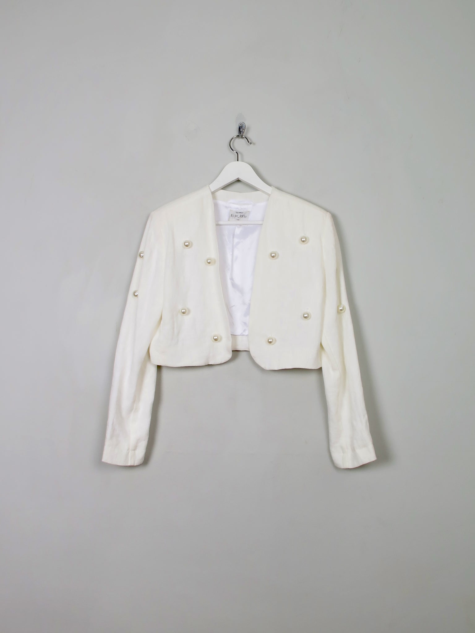 Women's Vintage Forte Forte Linen Embellished Bolero Jacket S - The Harlequin