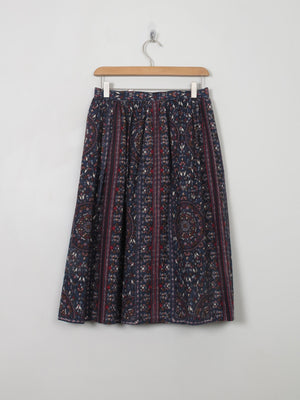 Vintage Printed 1970s Skirt S