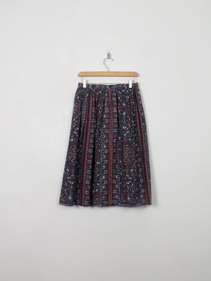 Vintage Printed 1970s Skirt S