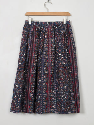 Vintage Printed 1970s Skirt S