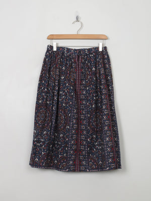 Vintage Printed 1970s Skirt S