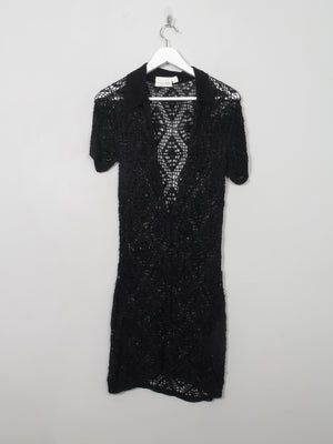 Vintage Black Crochet Dress S/M - The Harlequin