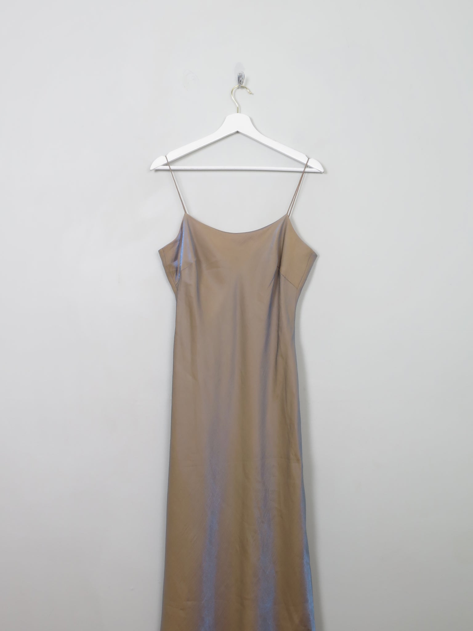 Vintage 90s Shot Two Tone Fabric Long Dress S/M