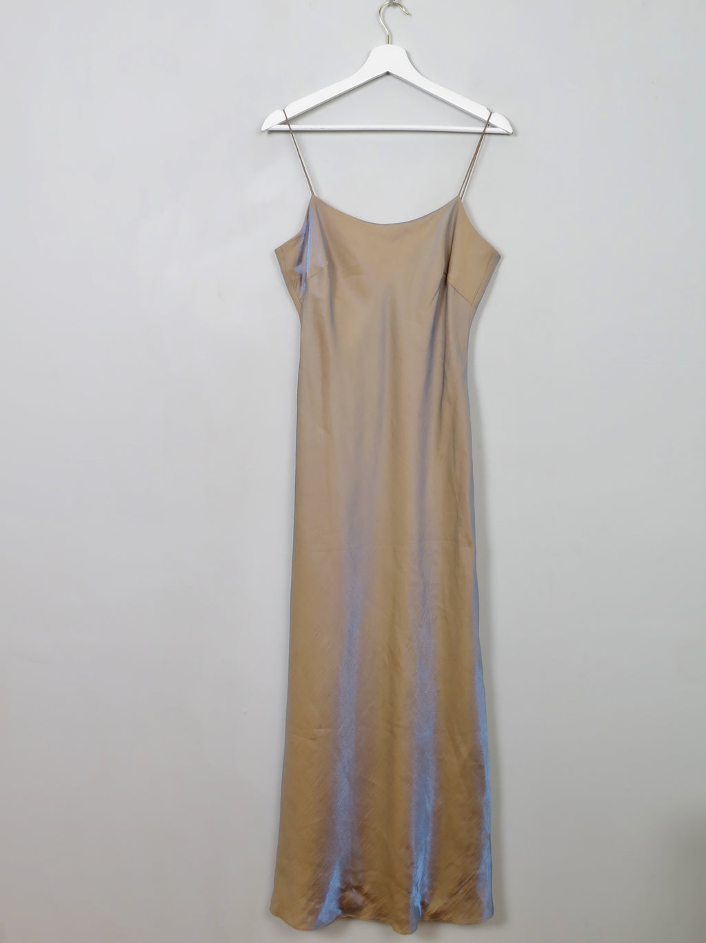 Vintage 90s Shot Two Tone Fabric Long Dress S/M