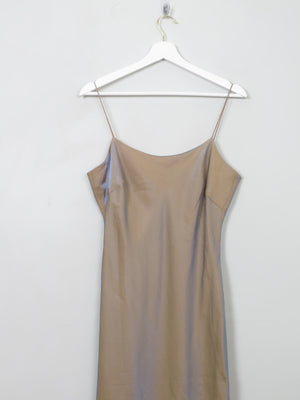 Vintage 90s Shot Two Tone Fabric Long Dress S/M