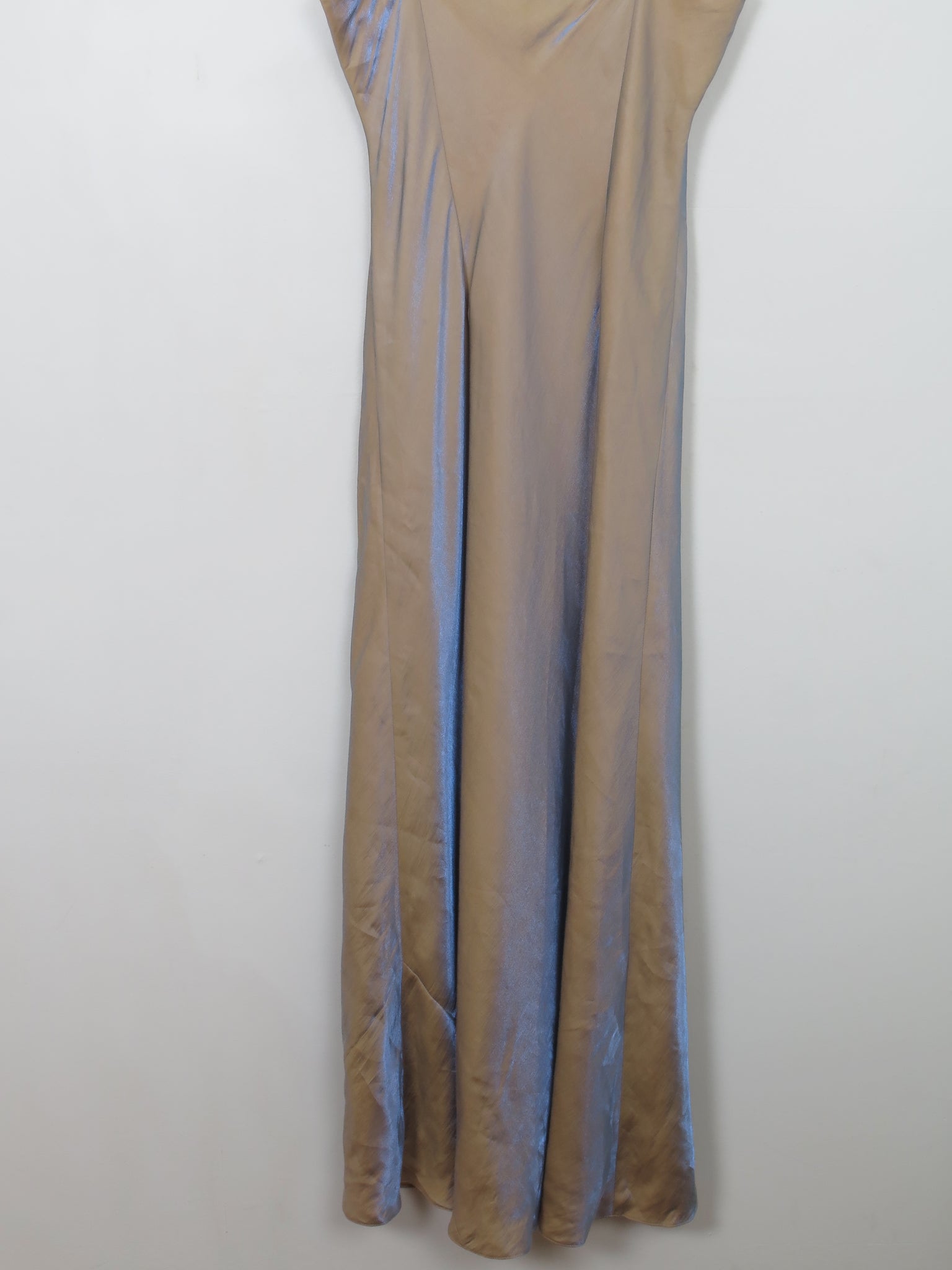 Vintage 90s Shot Two Tone Fabric Long Dress S/M