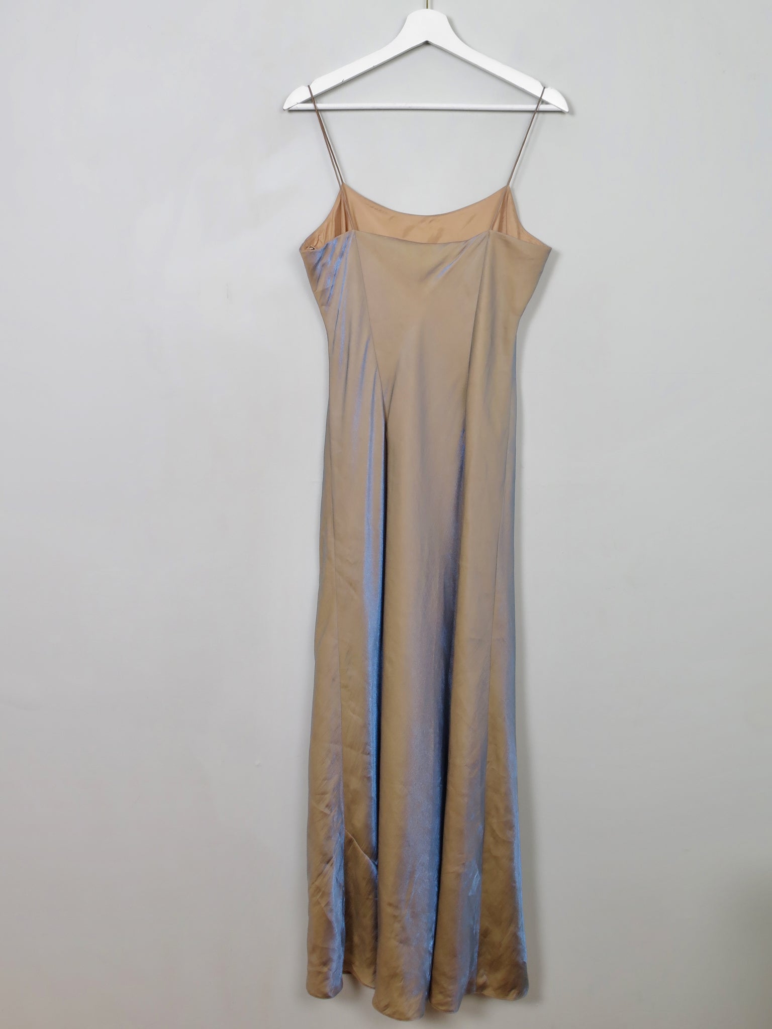 Vintage 90s Shot Two Tone Fabric Long Dress S/M