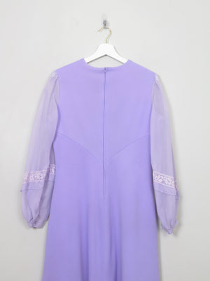 Vintage 1970s Lilac Midi Dress M