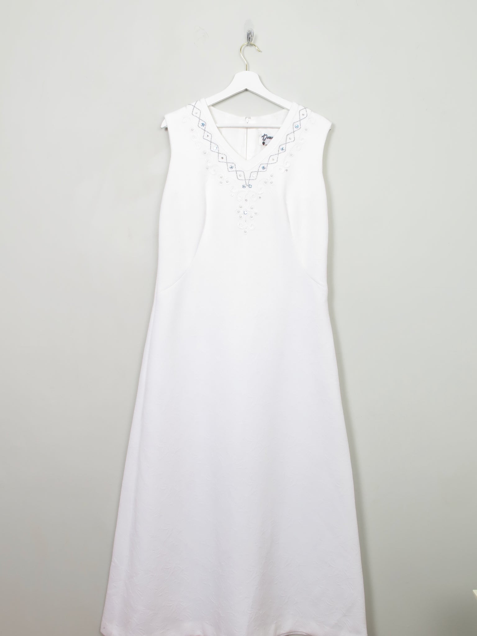 Vintage White 1970s Dress L/XL