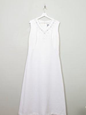 Vintage White 1970s Dress L/XL