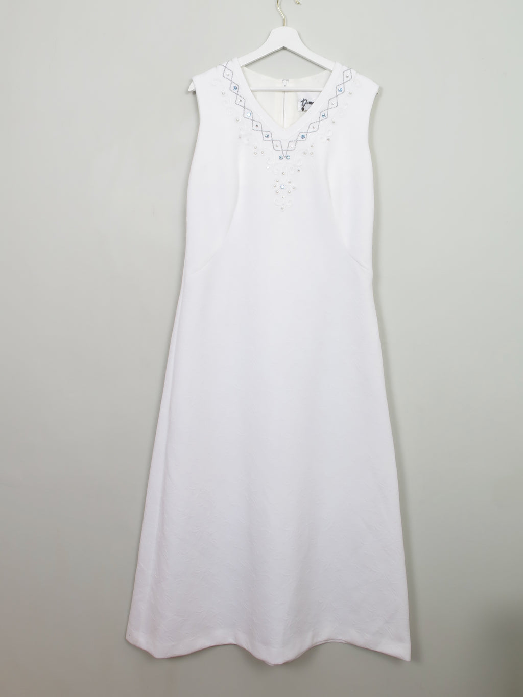 Vintage White 1970s Dress L/XL