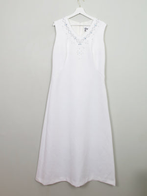 Vintage White 1970s Dress L/XL