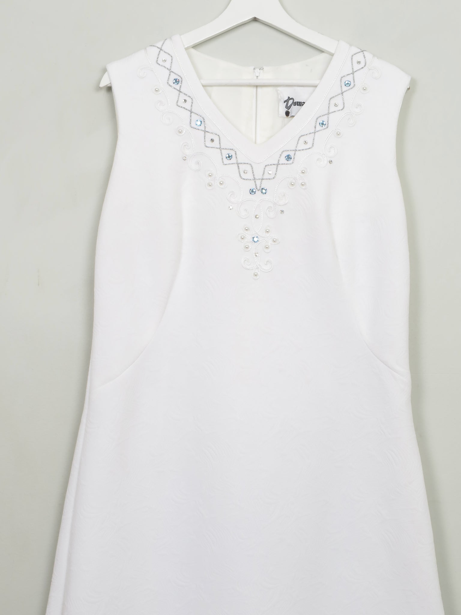 Vintage White 1970s Dress L/XL