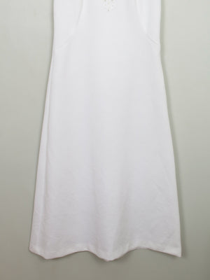 Vintage White 1970s Dress L/XL
