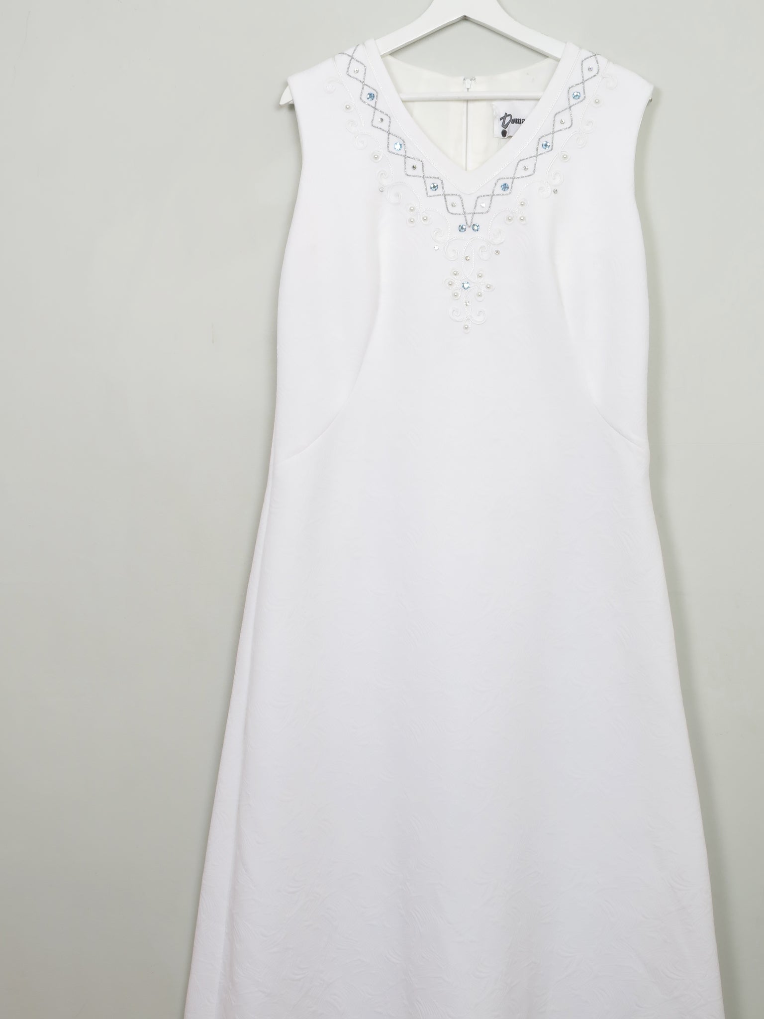 Vintage White 1970s Dress L/XL