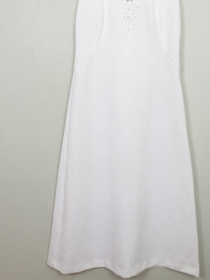 Vintage White 1970s Dress L/XL