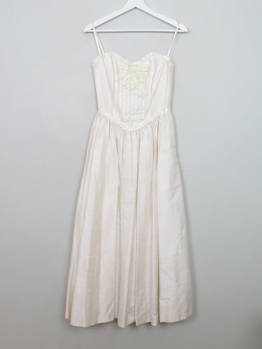 Vintage Ivory Silk Wedding Dress By Lyn Ashworth 70s/80s 6/8