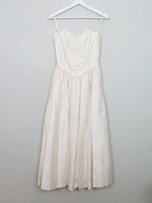 Vintage Ivory Silk Wedding Dress By Lyn Ashworth 70s/80s 6/8