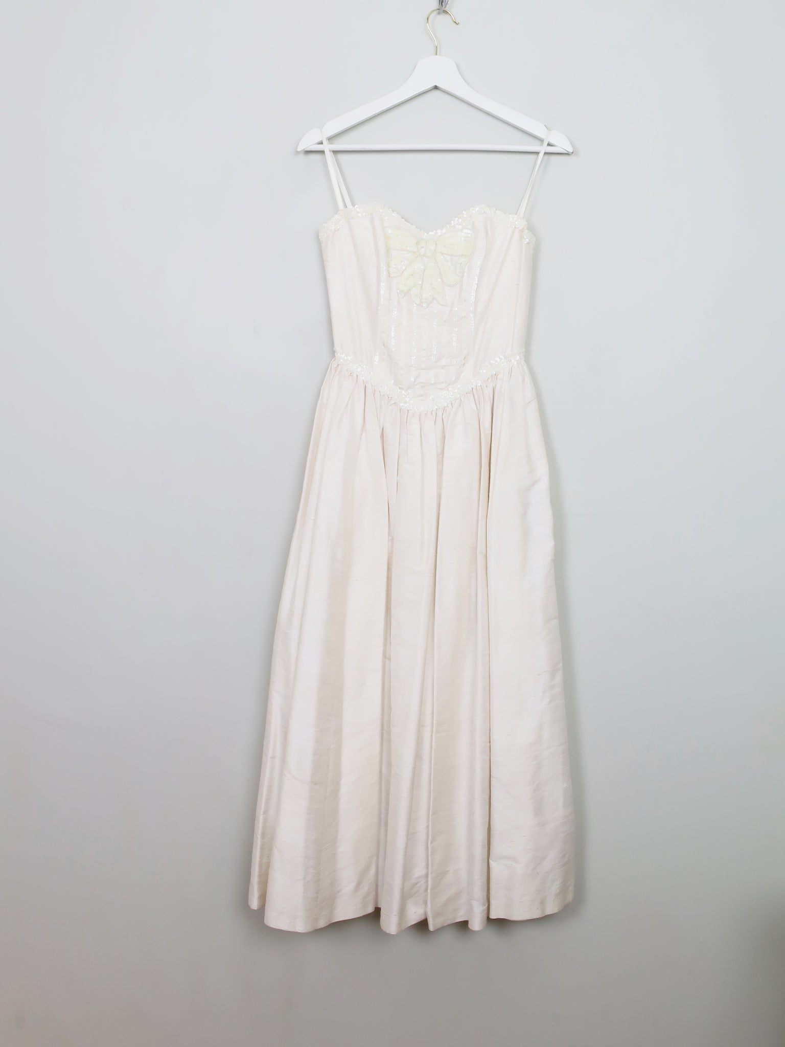Vintage Ivory Silk Wedding Dress By Lyn Ashworth 70s/80s 6/8