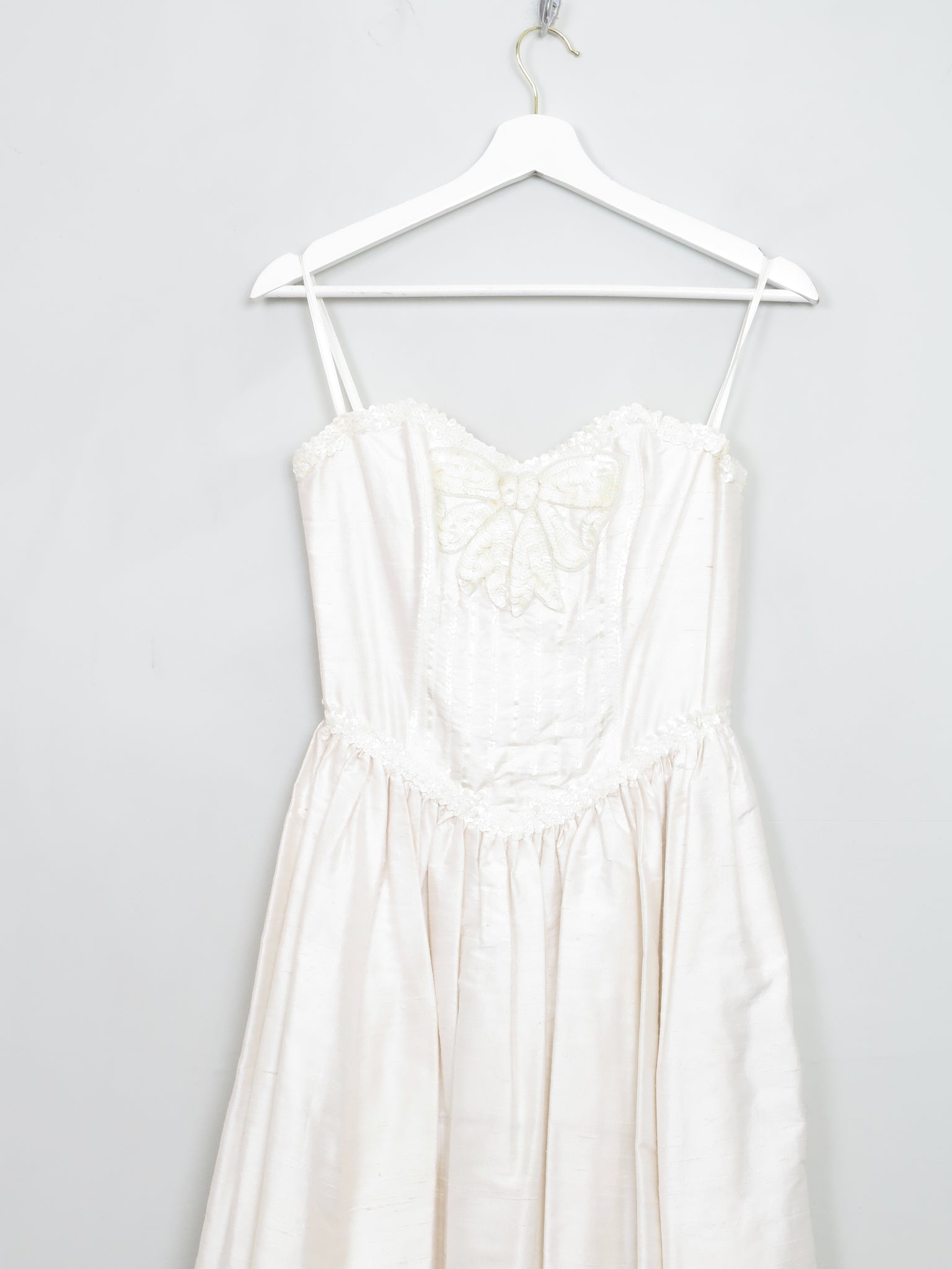 Vintage Ivory Silk Wedding Dress By Lyn Ashworth 70s/80s 6/8