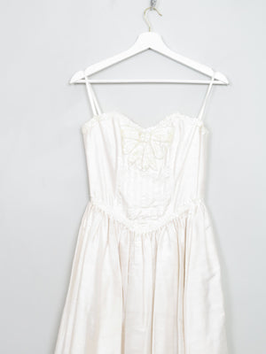 Vintage Ivory Silk Wedding Dress By Lyn Ashworth 70s/80s 6/8