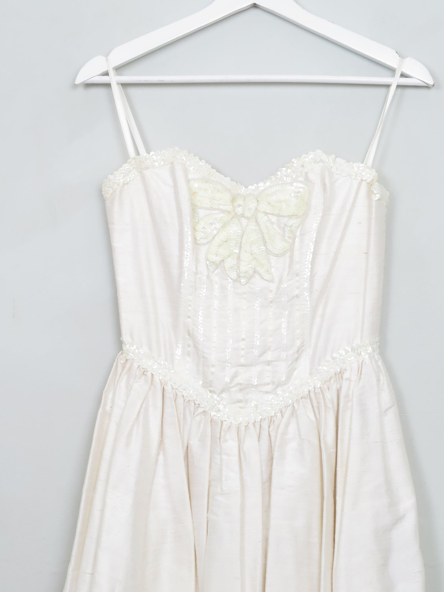 Vintage Ivory Silk Wedding Dress By Lyn Ashworth 70s/80s 6/8