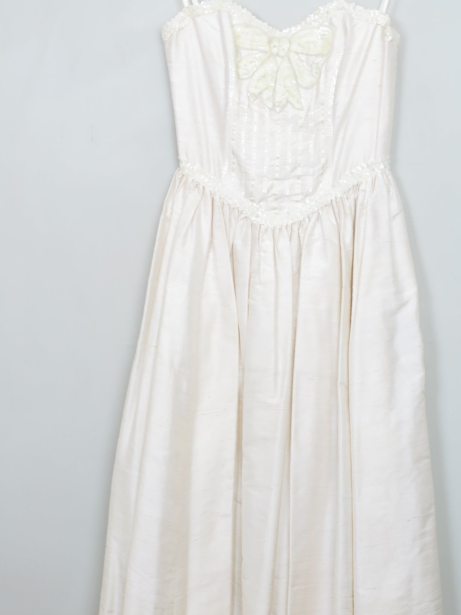 Vintage Ivory Silk Wedding Dress By Lyn Ashworth 70s/80s 6/8