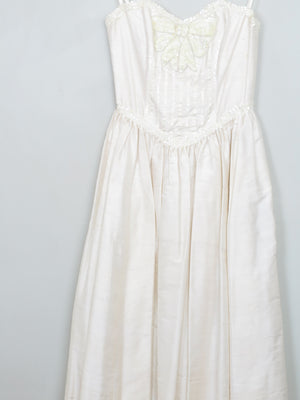 Vintage Ivory Silk Wedding Dress By Lyn Ashworth 70s/80s 6/8