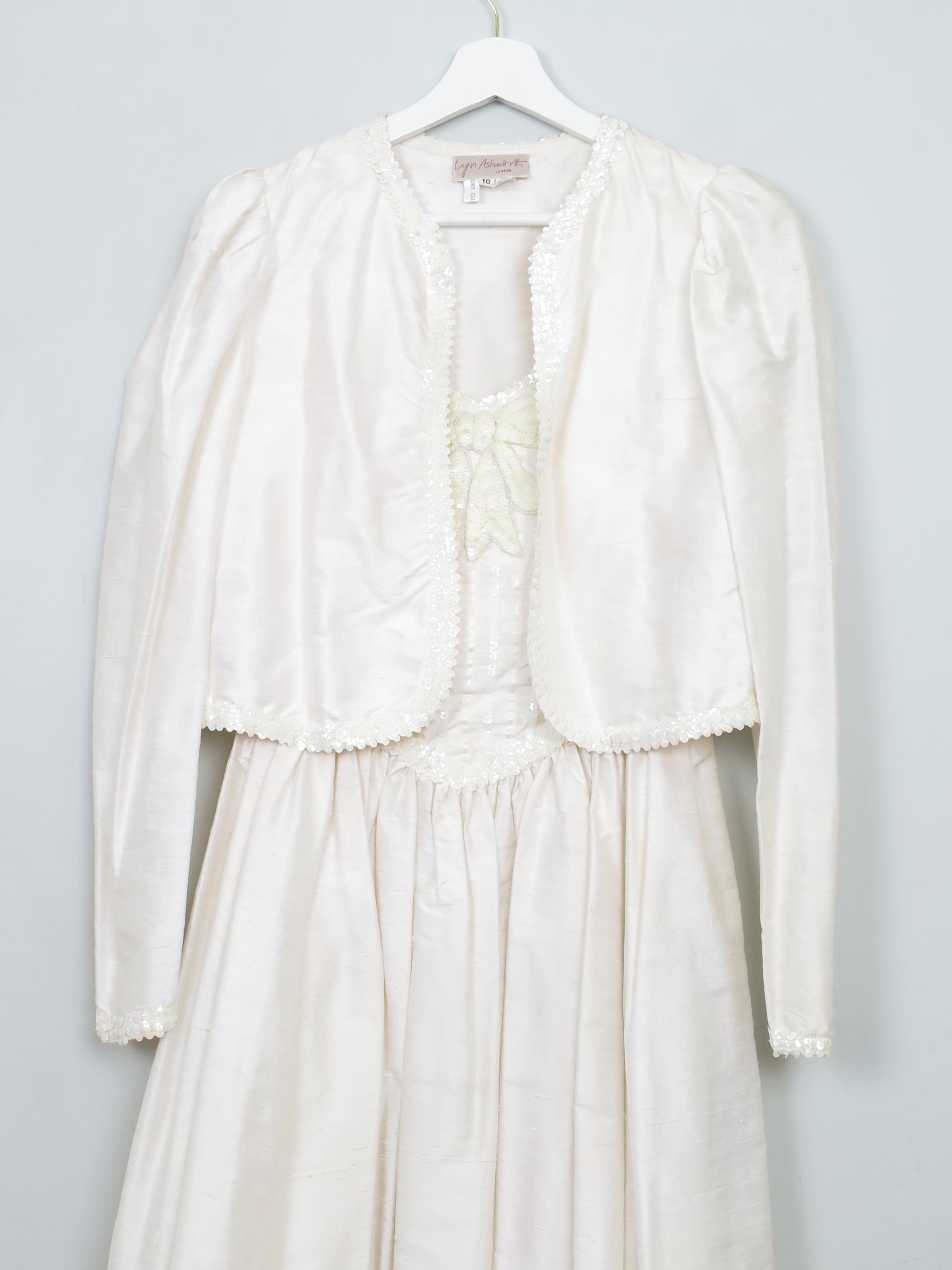 Vintage Ivory Silk Wedding Dress By Lyn Ashworth 70s/80s 6/8