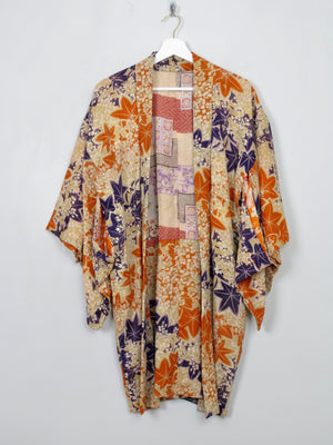 Vintage Printed Short Harori Kimono S/M