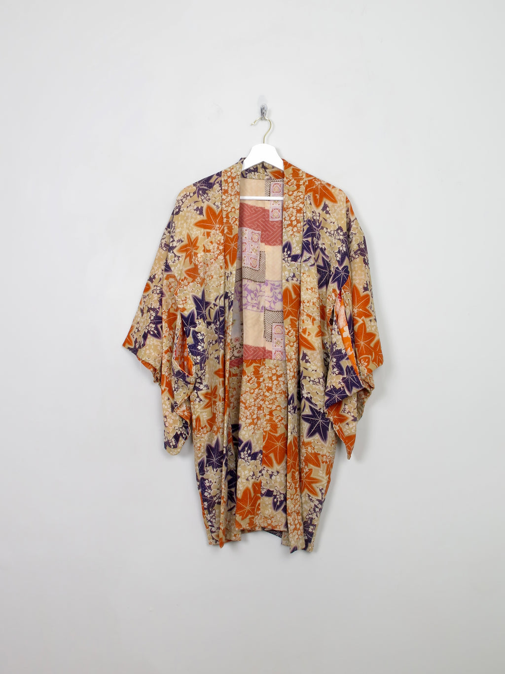 Vintage Printed Short Harori Kimono S/M