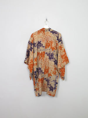 Vintage Printed Short Harori Kimono S/M