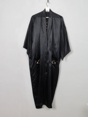 Women's Vintage Silk Embroidered Chiese Dressing Gown S/M/L