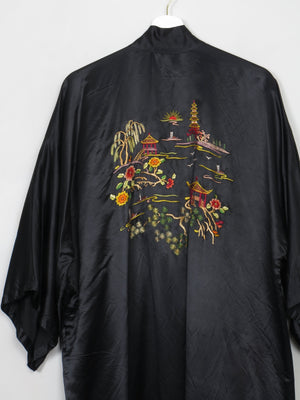 Women's Vintage Silk Embroidered Chiese Dressing Gown S/M/L