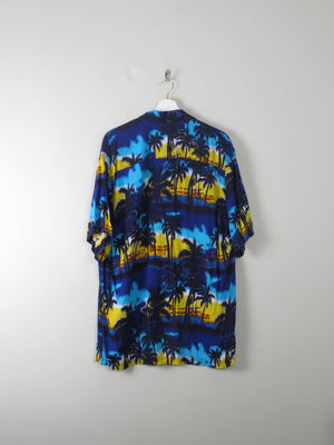 Men's Vintage Hawaiian Shirt XL - The Harlequin