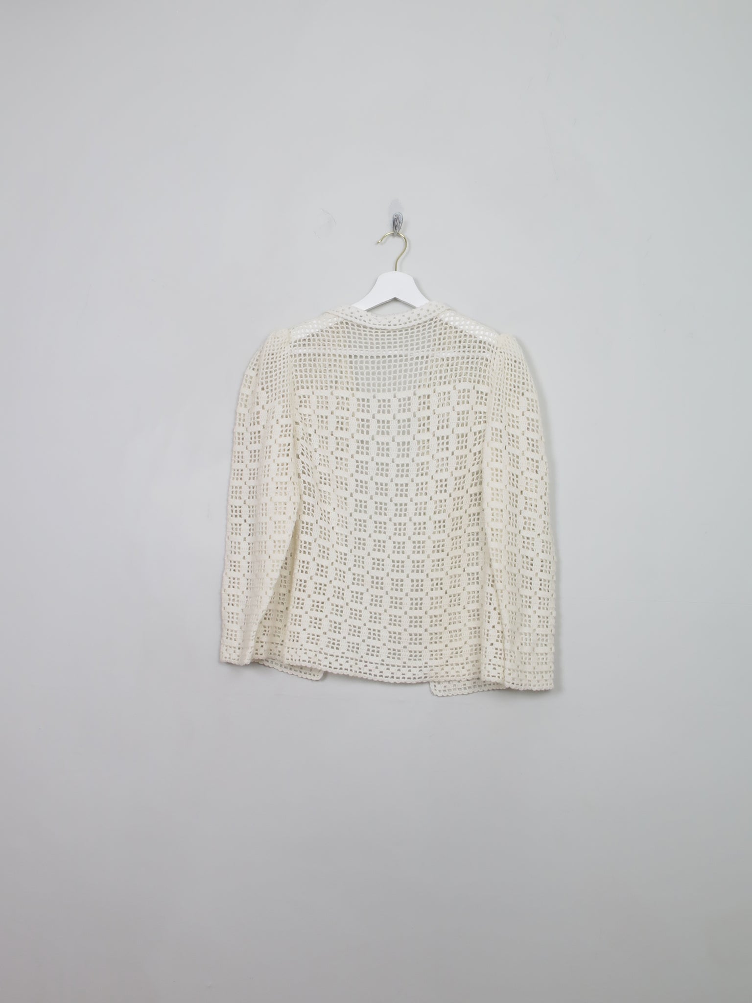 Women's Vintage Crochet Bolero 70s Jacket/Cardigan S/M