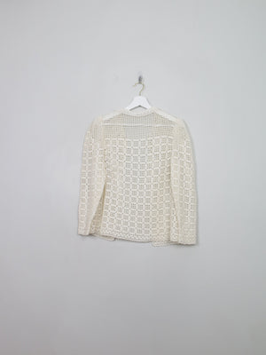 Women's Vintage Crochet Bolero 70s Jacket/Cardigan S/M
