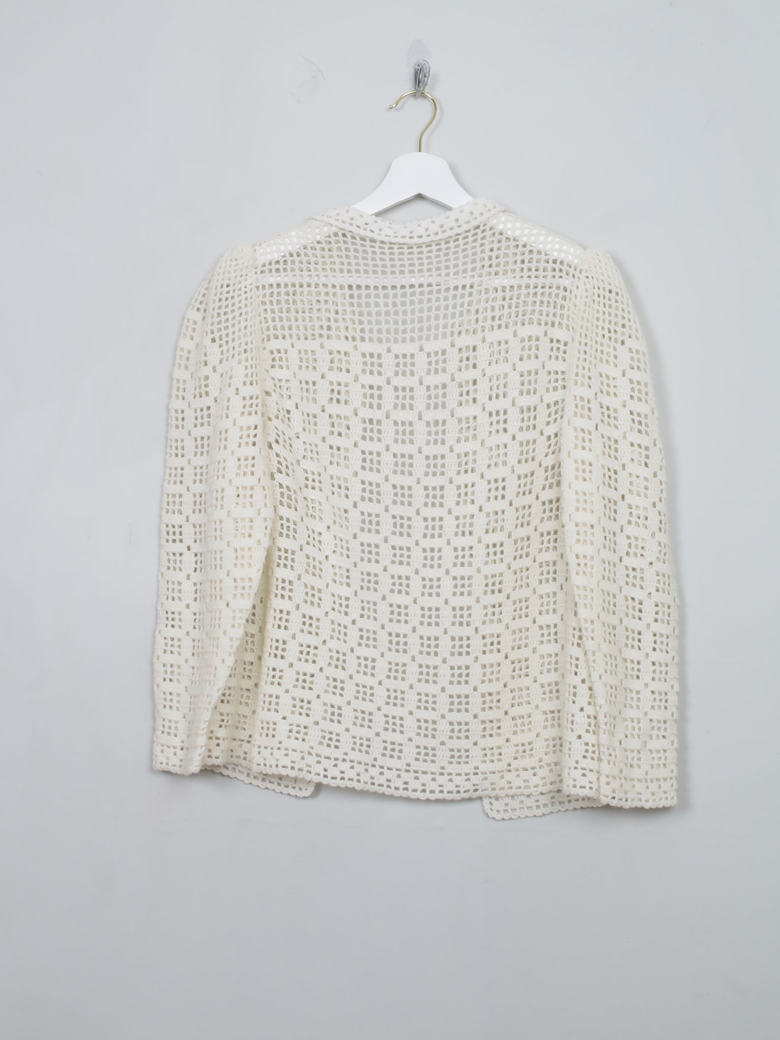 Women's Vintage Crochet Bolero 70s Jacket/Cardigan S/M