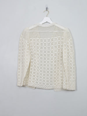 Women's Vintage Crochet Bolero 70s Jacket/Cardigan S/M