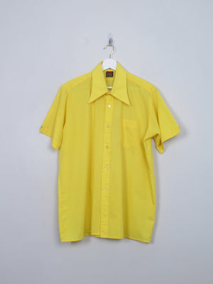 Men's Vintage Yellow Short Sleeved Shirt L/XL