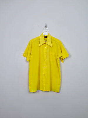 Men's Vintage Yellow Short Sleeved Shirt L/XL