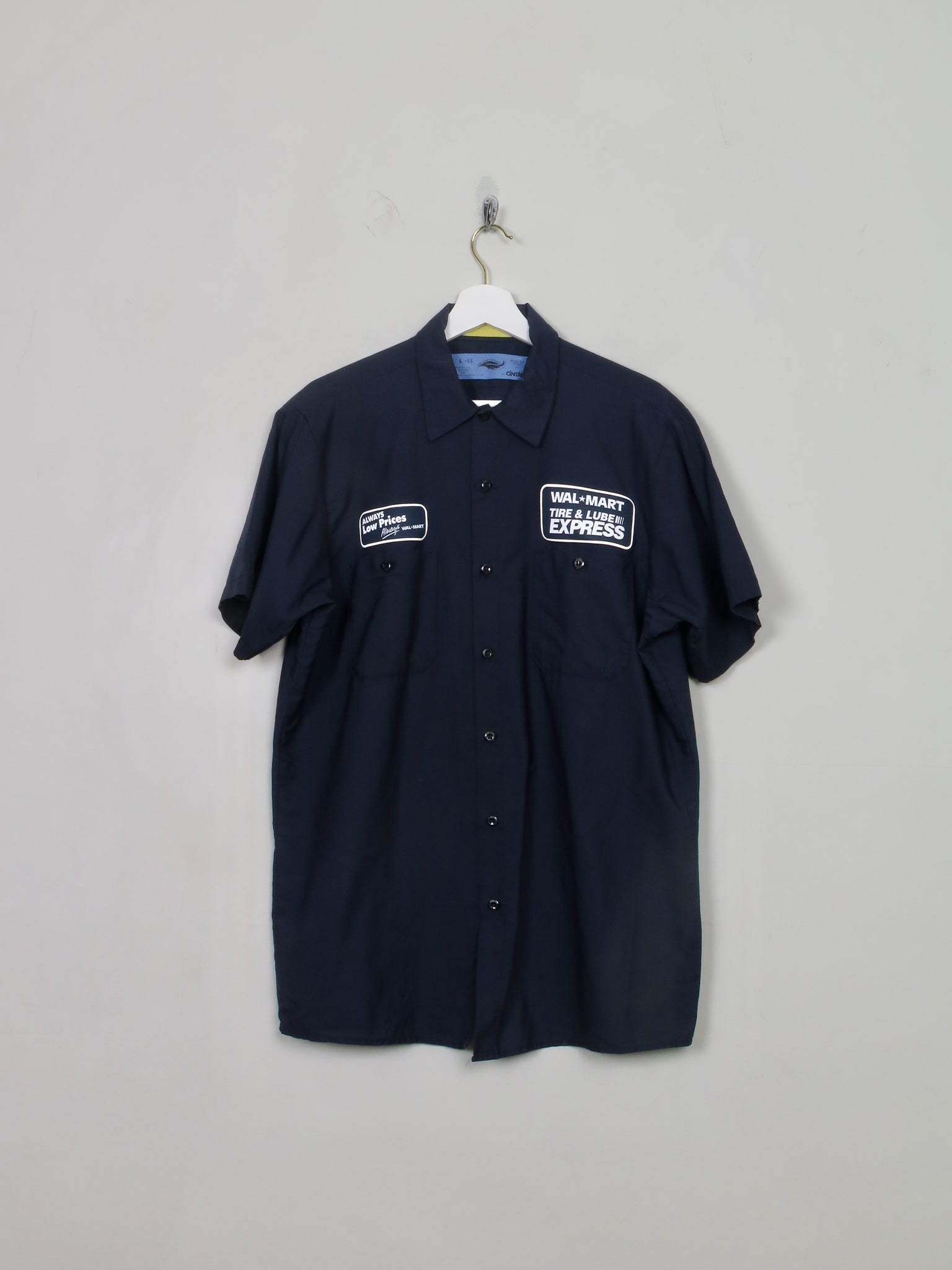 Men's Vintage Navy Work Shirt L