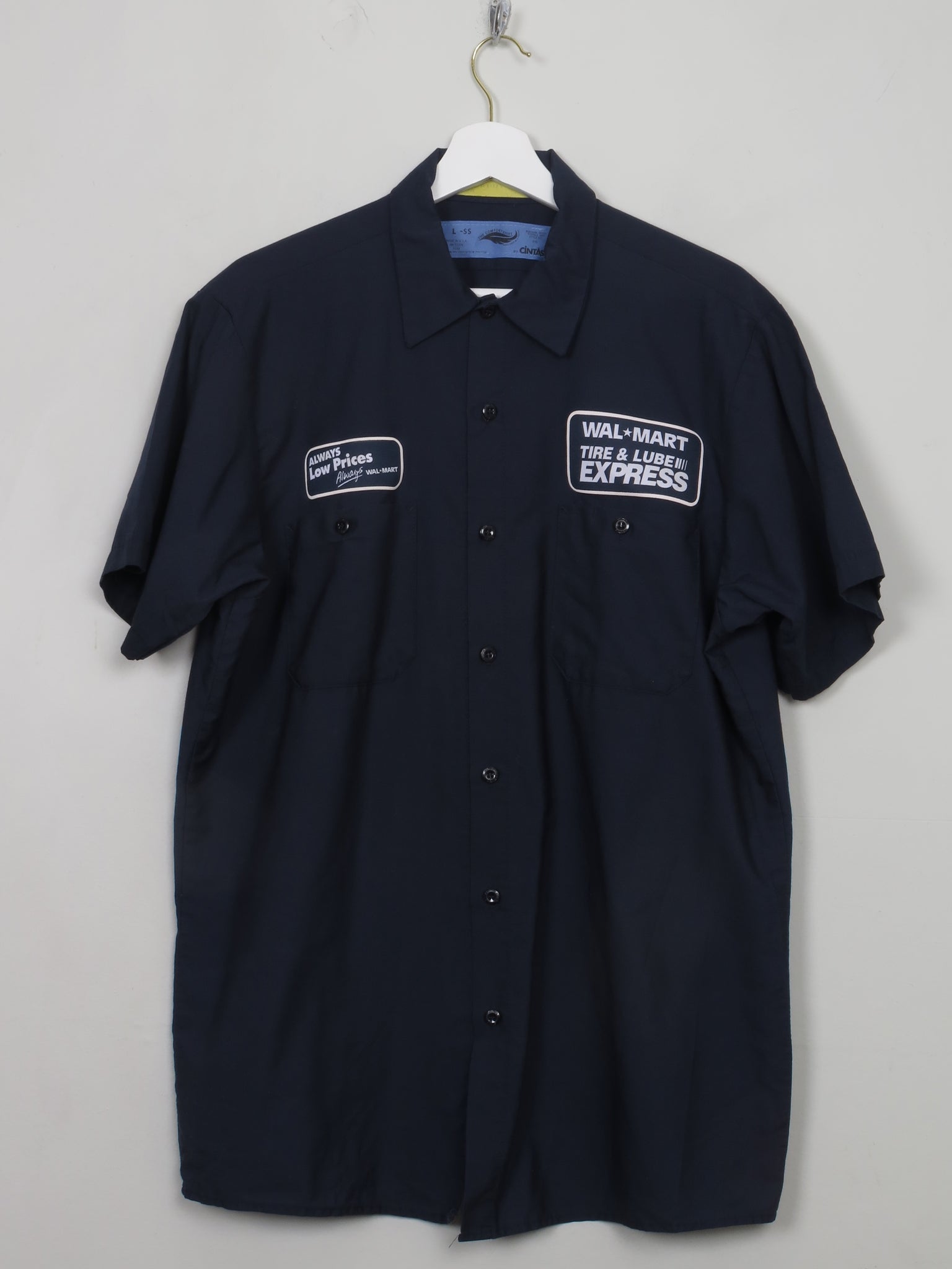 Men's Vintage Navy Work Shirt L
