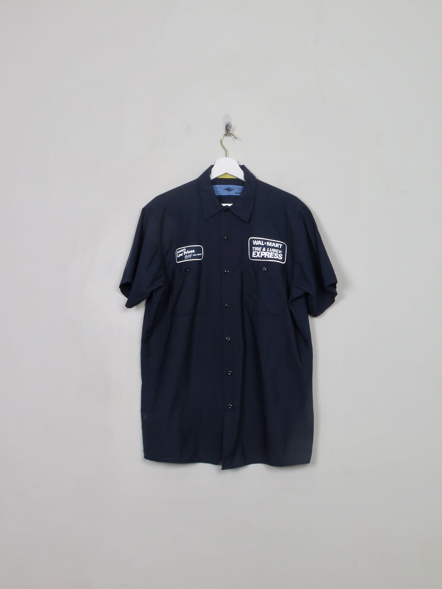 Men's Vintage Navy Work Shirt L